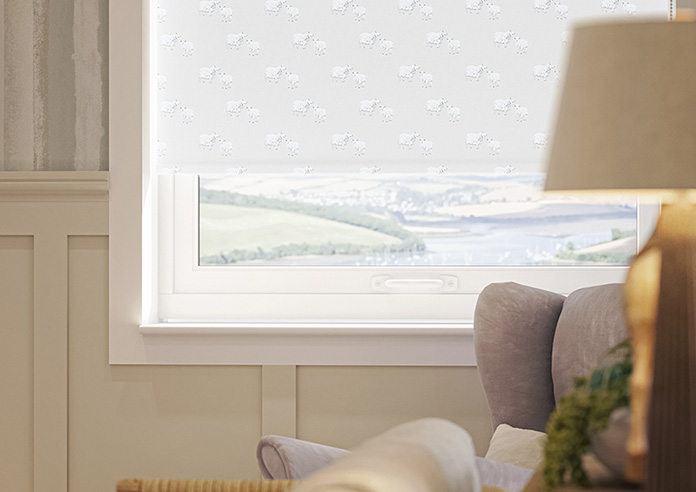 Little Lambs, Wool Grey - Twist&Fit Roller Blind - Image 5